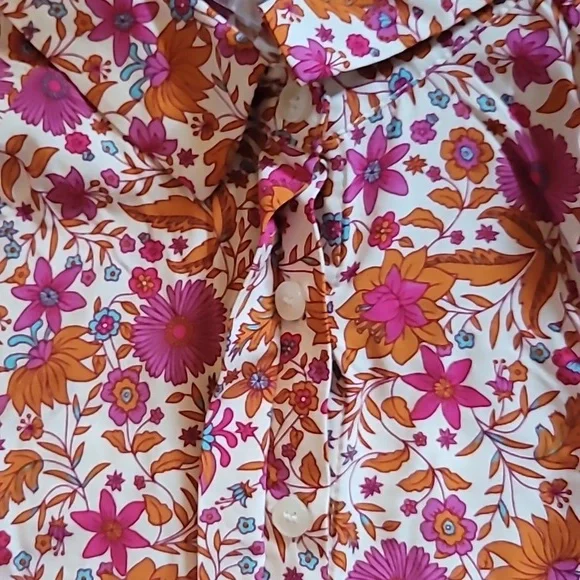 NATURAL LIFE Pink, Orange and White Floral Women's Size SMALL Dress - Picture 7 of 7